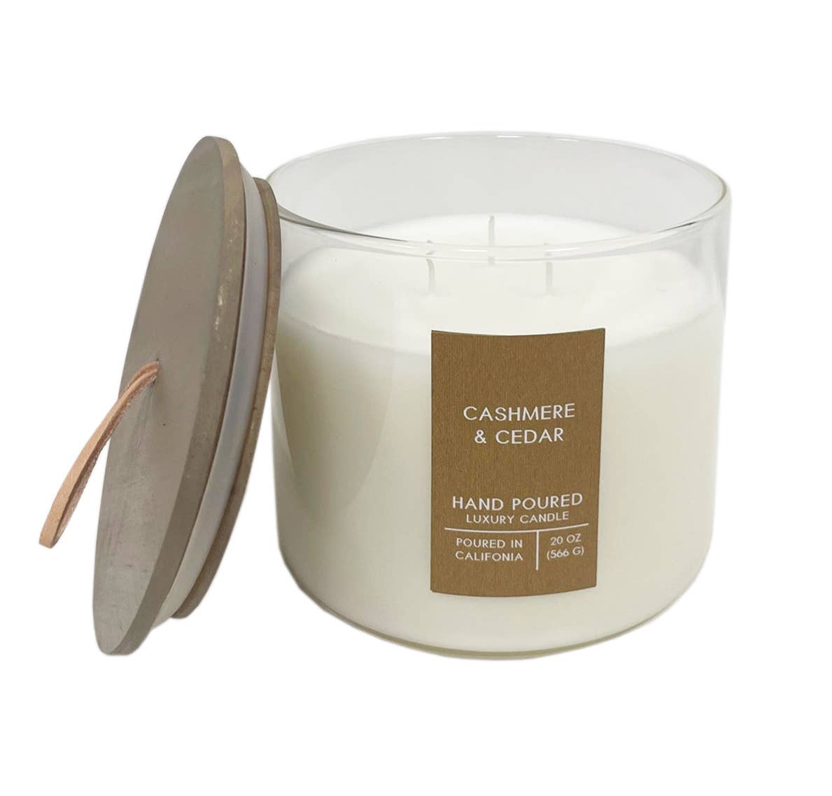 Cashmere & Cedar Botanical Tie 20 oz. Candle with Lid