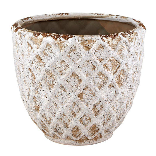 Diamond Pattern Pot Lrg